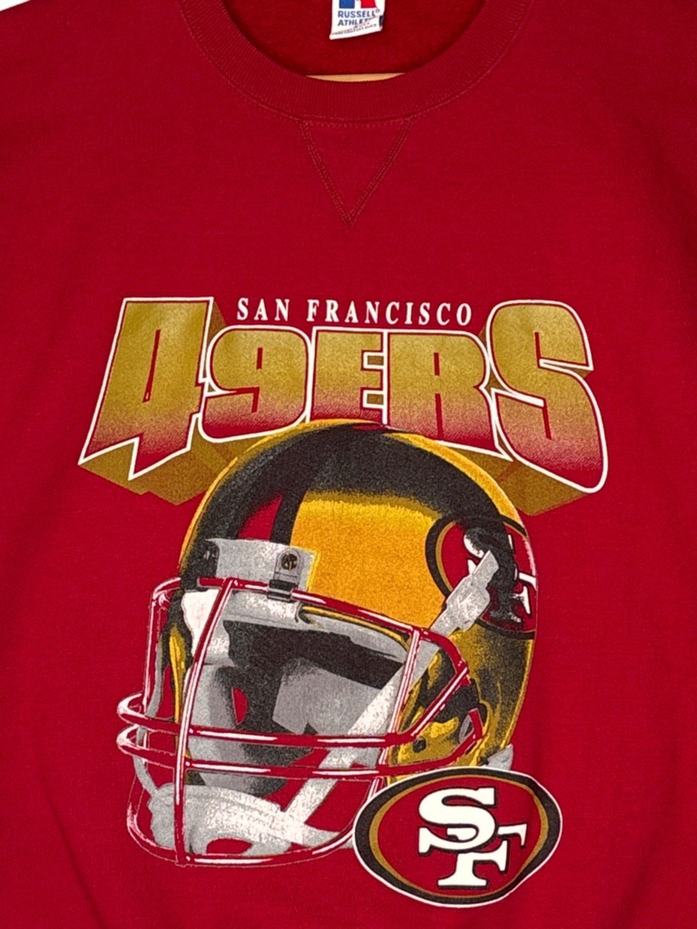 Russell Athletic 49ers Red Crewneck Large